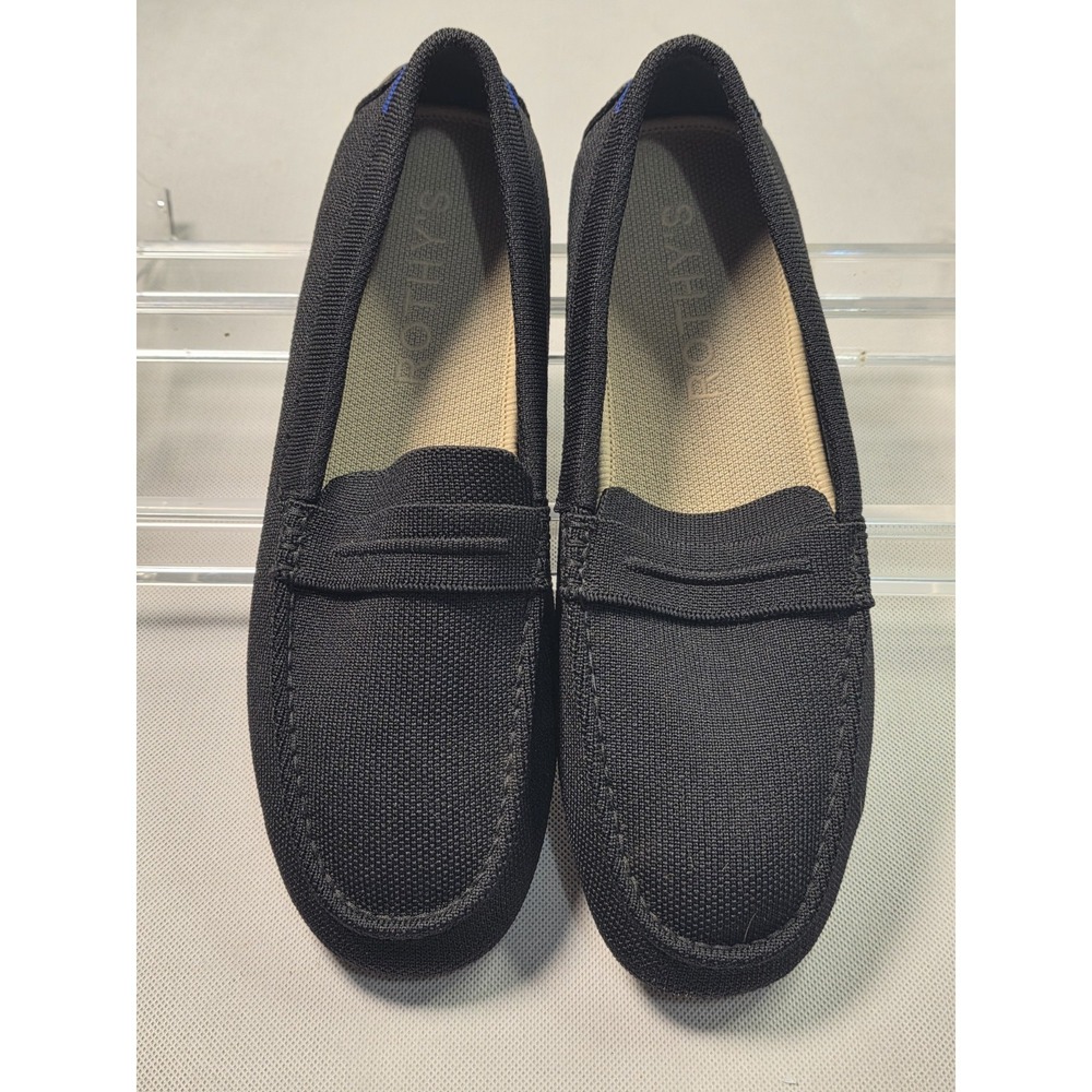 Rothy's Black Knit Loafer Flats Mens Sz 12/ W Sz 13 Comfort Slip On Casual